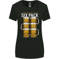 Check Out My Beer Six Pack Funny Alcohol Womens Wider Cut T-Shirt Black