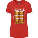 Check Out My Beer Six Pack Funny Alcohol Womens Wider Cut T-Shirt Red