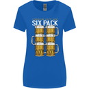 Check Out My Beer Six Pack Funny Alcohol Womens Wider Cut T-Shirt Royal Blue
