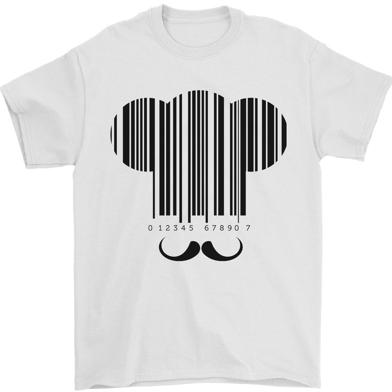 Chef Barcode Hat Baker Cooking Baking Mens T-Shirt 100% Cotton White