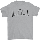 Chef Pulse Baker Cook Cooking Baking Hat Mens T-Shirt 100% Cotton Sports Grey