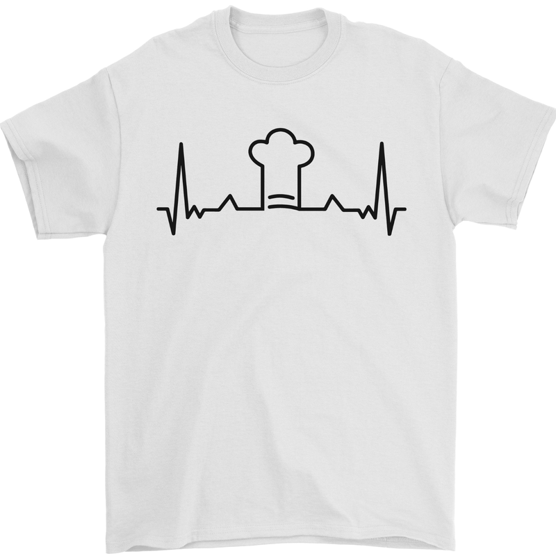 Chef Pulse Baker Cook Cooking Baking Hat Mens T-Shirt 100% Cotton White