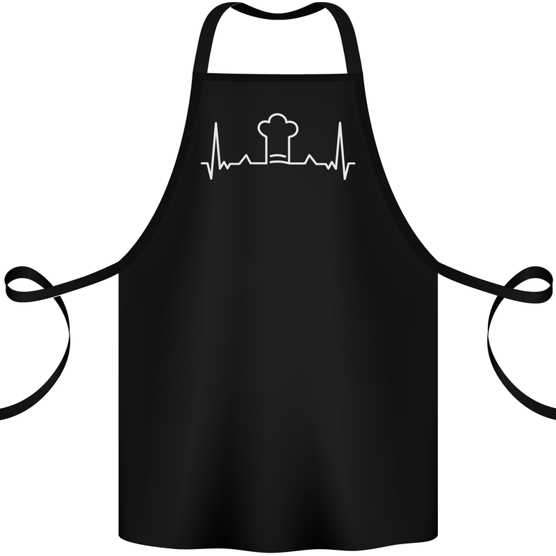 Chef Pulse Baker Cook Cooking Hat Baking Cotton Apron 100% Organic Black