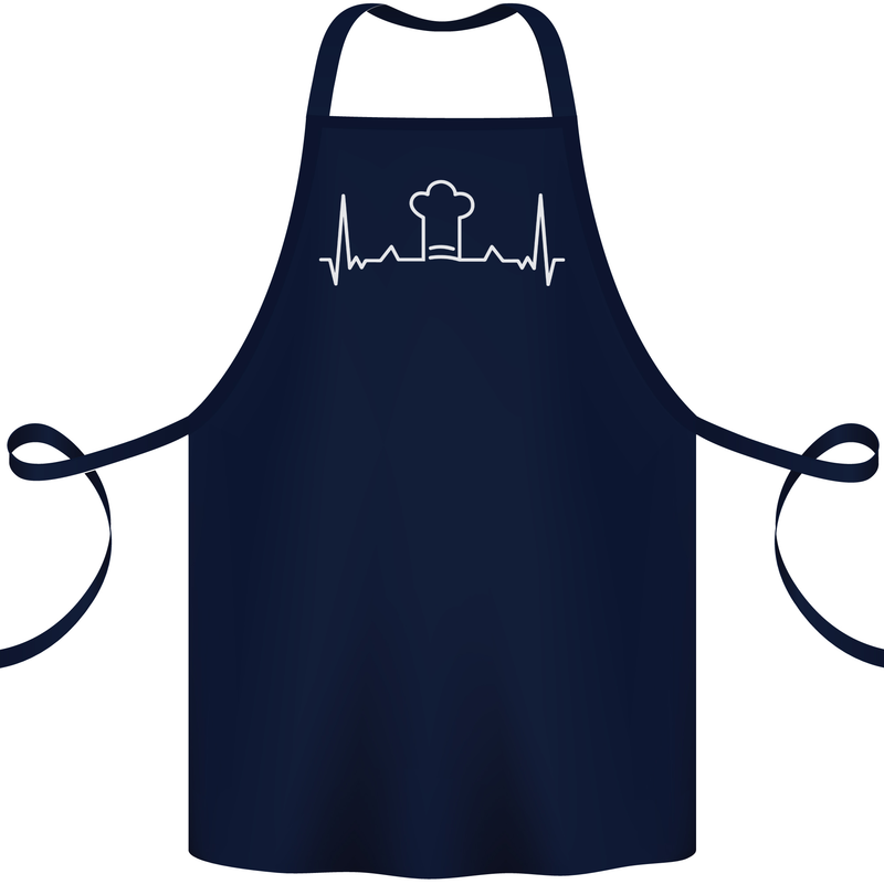Chef Pulse Baker Cook Cooking Hat Baking Cotton Apron 100% Organic Navy Blue
