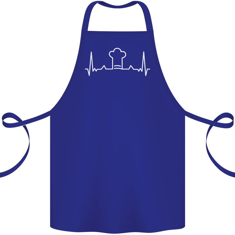 Chef Pulse Baker Cook Cooking Hat Baking Cotton Apron 100% Organic Royal Blue