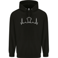 Chef Pulse Baker Cook Cooking Hat Baking Mens 80% Cotton Hoodie Black