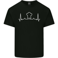 Chef Pulse Baker Cook Cooking Hat Baking Mens Cotton T-Shirt Tee Top Black