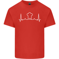 Chef Pulse Baker Cook Cooking Hat Baking Mens Cotton T-Shirt Tee Top Red