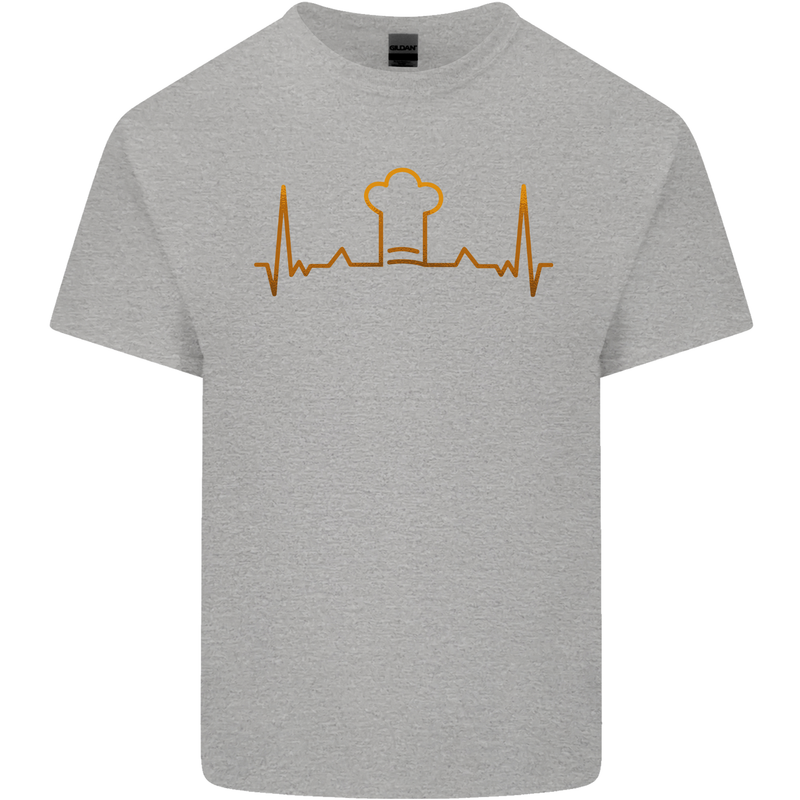 Chef Pulse Cook Cooking Hat Baker Baking Kids T-Shirt Childrens Sports Grey