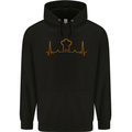 Chef Pulse Cook Cooking Hat Baker Baking Mens 80% Cotton Hoodie Black