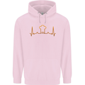 Chef Pulse Cook Cooking Hat Baker Baking Mens 80% Cotton Hoodie Light Pink