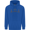 Chef Pulse Cook Cooking Hat Baker Baking Mens 80% Cotton Hoodie Royal Blue