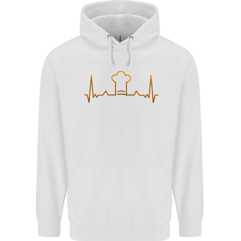 Chef Pulse Cook Cooking Hat Baker Baking Mens 80% Cotton Hoodie White