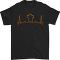 Chef Pulse Cook Cooking Hat Baker Baking Mens T-Shirt 100% Cotton Black