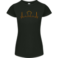 Chef Pulse Cook Cooking Hat Baker Baking Womens Petite Cut T-Shirt Black