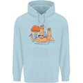 Chemistry You're Over Reacting Science Geek Childrens Kids Hoodie Light Blue