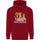 Chemistry You're Over Reacting Science Geek Childrens Kids Hoodie Red