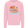 Chemistry You're Over Reacting Science Geek Kids Sweatshirt Jumper Light Pink