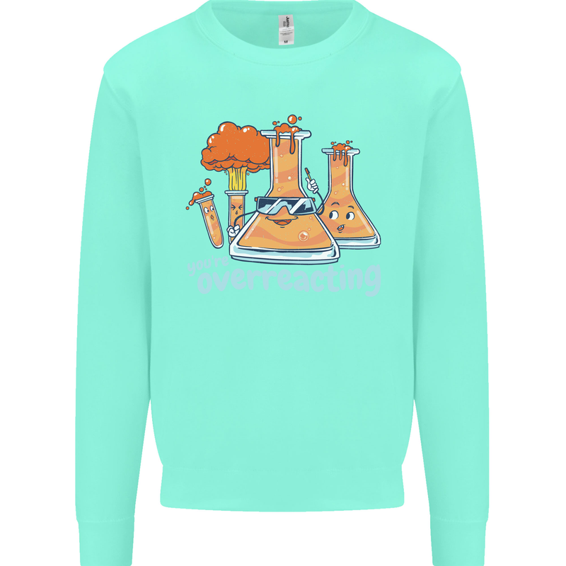 Chemistry You're Over Reacting Science Geek Kids Sweatshirt Jumper Peppermint