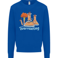 Chemistry You're Over Reacting Science Geek Kids Sweatshirt Jumper Royal Blue
