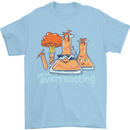 Chemistry You're Over Reacting Science Geek Mens T-Shirt 100% Cotton Light Blue