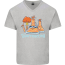 Chemistry You're Over Reacting Science Geek Mens V-Neck Cotton T-Shirt Sports Grey