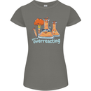 Chemistry You're Over Reacting Science Geek Womens Petite Cut T-Shirt Charcoal