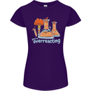 Chemistry You're Over Reacting Science Geek Womens Petite Cut T-Shirt Purple