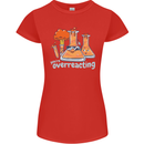 Chemistry You're Over Reacting Science Geek Womens Petite Cut T-Shirt Red
