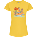 Chemistry You're Over Reacting Science Geek Womens Petite Cut T-Shirt Yellow