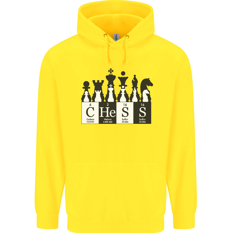 Chess Elements Periodic Table Childrens Kids Hoodie Yellow