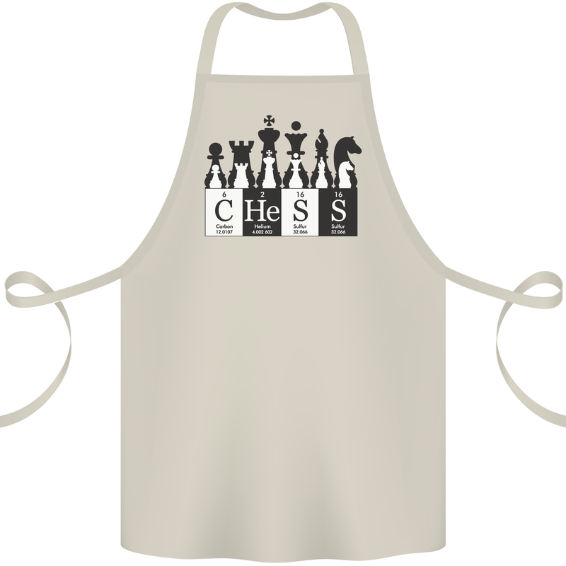 Chess Elements Periodic Table Cotton Apron 100% Organic Natural