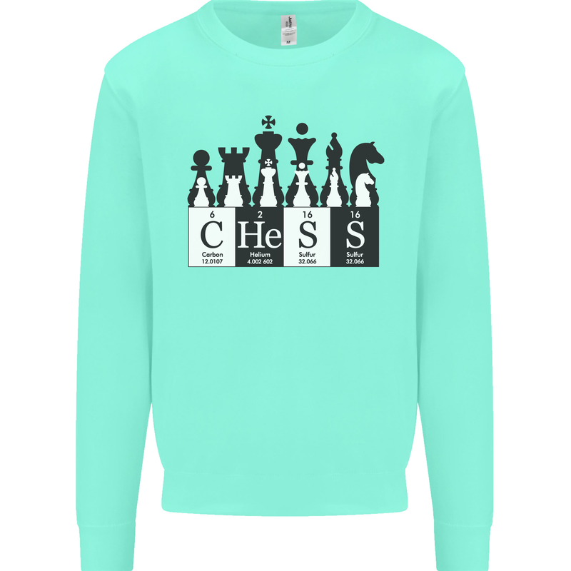 Chess Elements Periodic Table Kids Sweatshirt Jumper Peppermint