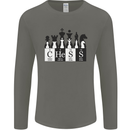 Chess Elements Periodic Table Mens Long Sleeve T-Shirt Charcoal