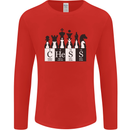 Chess Elements Periodic Table Mens Long Sleeve T-Shirt Red