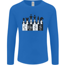 Chess Elements Periodic Table Mens Long Sleeve T-Shirt Royal Blue