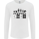Chess Elements Periodic Table Mens Long Sleeve T-Shirt White