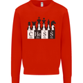 Chess Elements Periodic Table Mens Sweatshirt Jumper Bright Red