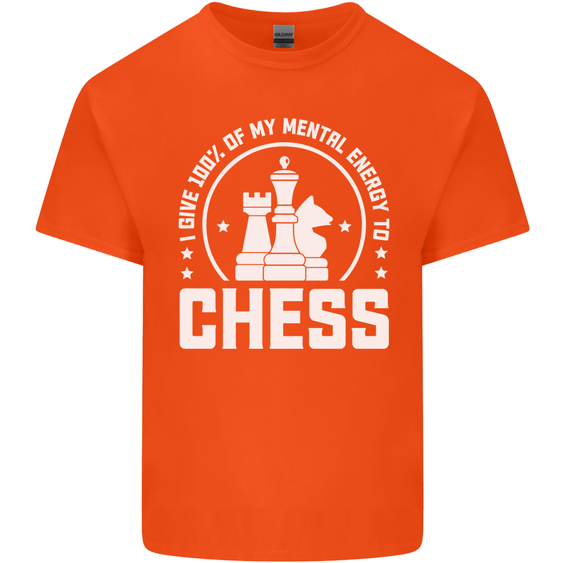 Chess Mental Energy Kids T-Shirt Childrens Orange