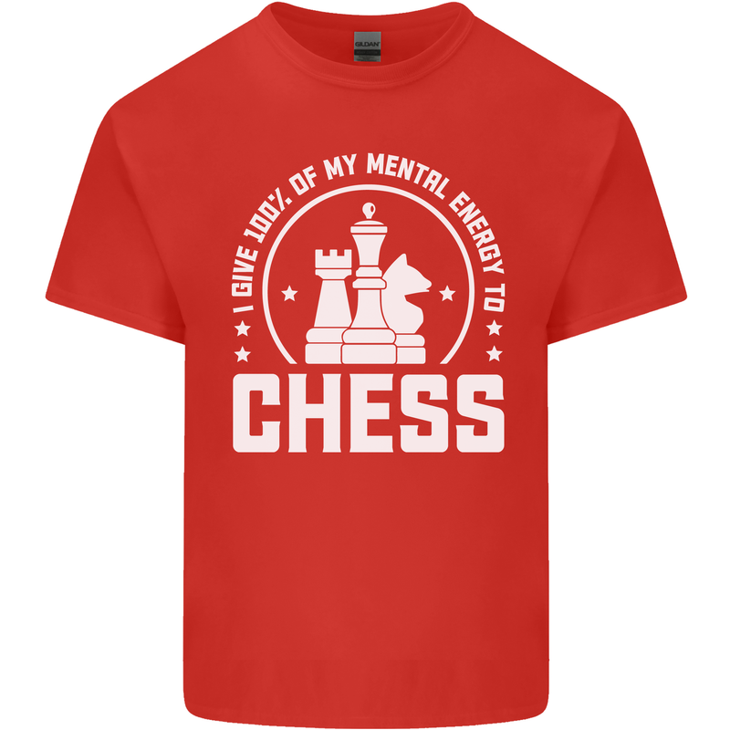 Chess Mental Energy Kids T-Shirt Childrens Red