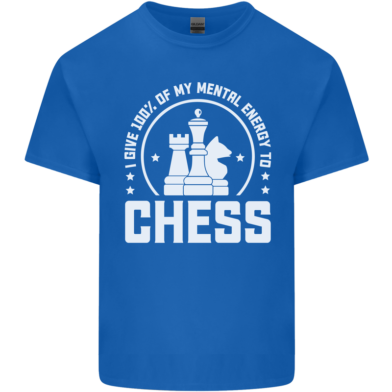 Chess Mental Energy Kids T-Shirt Childrens Royal Blue