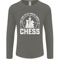 Chess Mental Energy Mens Long Sleeve T-Shirt Charcoal