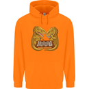 Chess T-Rex Dinosaur Childrens Kids Hoodie Orange