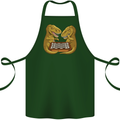 Chess T-Rex Dinosaur Cotton Apron 100% Organic Forest Green