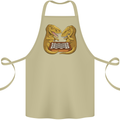 Chess T-Rex Dinosaur Cotton Apron 100% Organic Khaki