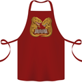 Chess T-Rex Dinosaur Cotton Apron 100% Organic Maroon