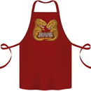 Chess T-Rex Dinosaur Cotton Apron 100% Organic Maroon