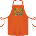 Chess T-Rex Dinosaur Cotton Apron 100% Organic Orange