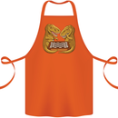 Chess T-Rex Dinosaur Cotton Apron 100% Organic Orange