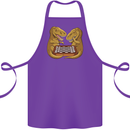 Chess T-Rex Dinosaur Cotton Apron 100% Organic Purple